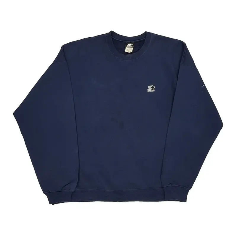 Starter Sweatshirt - XL Navy Cotton Blend | Size: x-large