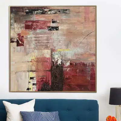 Abstract Original Beige Art Expressionist Paintings On Canvas Modern Textured Art Abstract Fine Art In Pastel Colors Hand Pai...