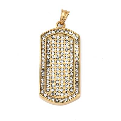 304 Stainless Steel Crystal Rhinestone Pendants