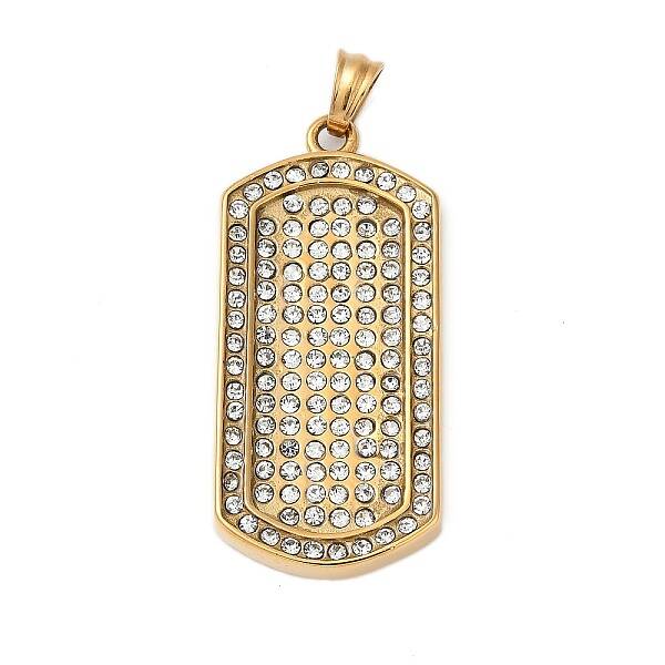 304 Stainless Steel Crystal Rhinestone Pendants
