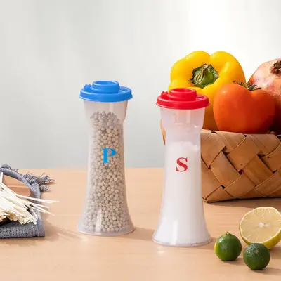 Salt & Pepper Shaker, 2 Counts/set Seasoning Bottle with Lid, Salt & Pepper Shaker, Seasoning Container for Home Kitchen Rest...