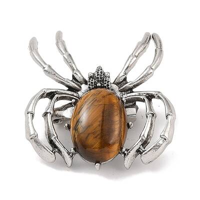 Natural Tiger Eye Brooches