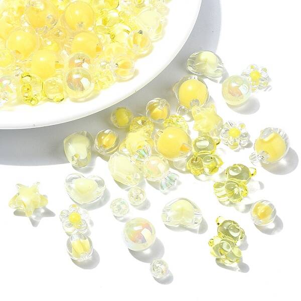 120Pcs 12 Styles Mixed Styles Acrylic Beads