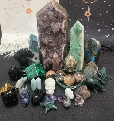 MT CRYSTAL Set - sphere tower slab freeform and carving