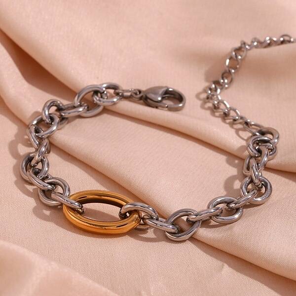 Stainless Steel Cable Chain Bracelets for Women