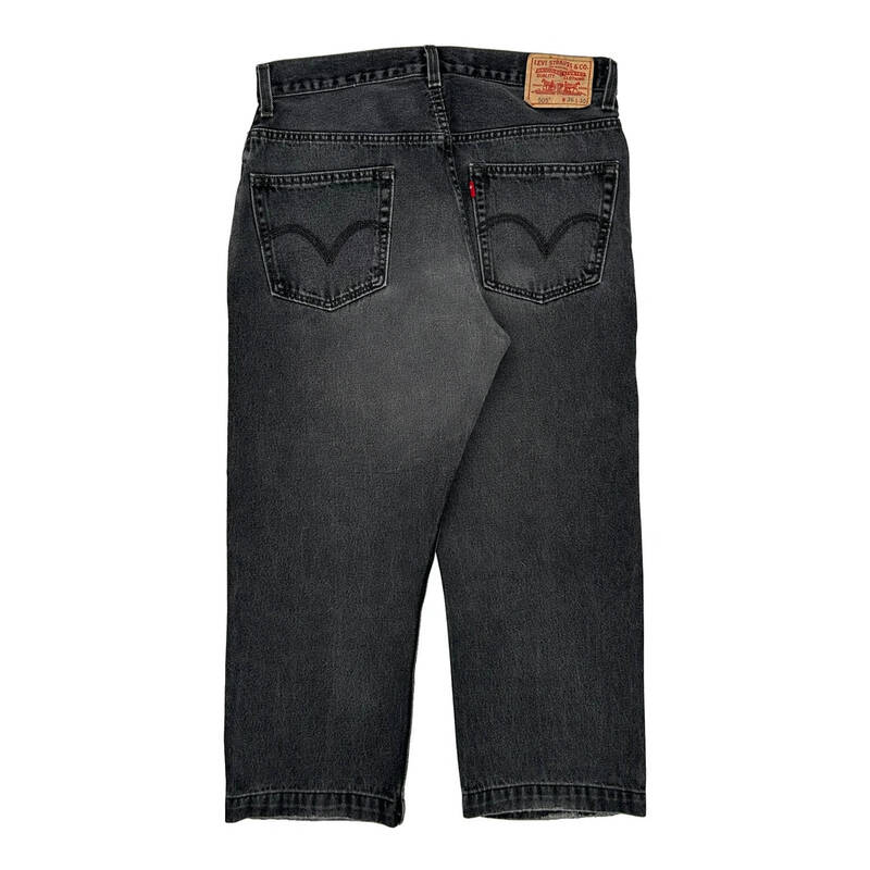 505 Levis Jeans - 36W 25L Black Cotton