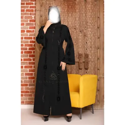 Black Abaya - Elegant Zip Up