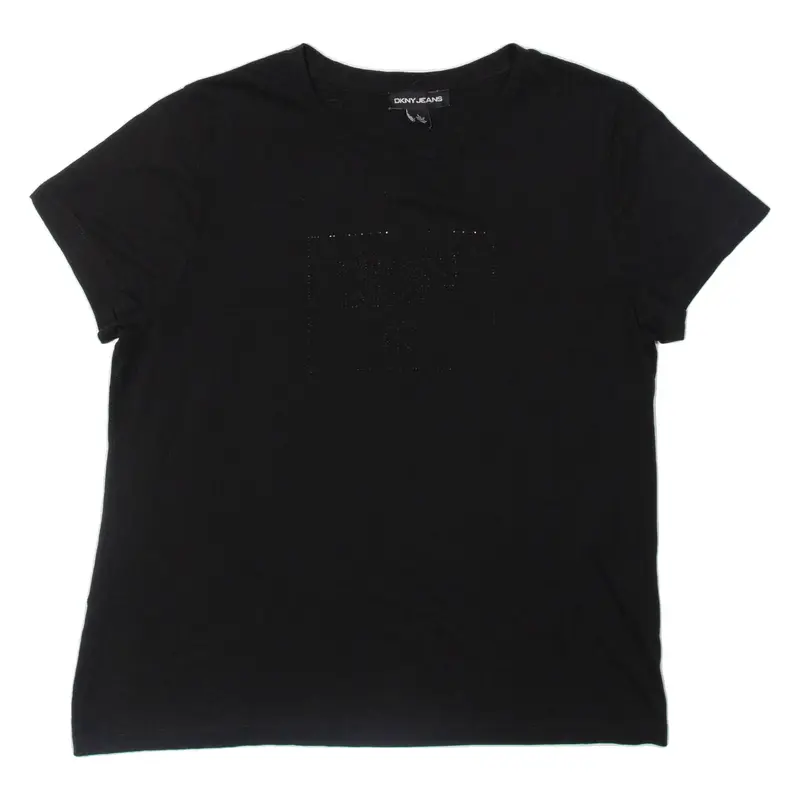 DKNY Jeans Womens T-Shirt Black L