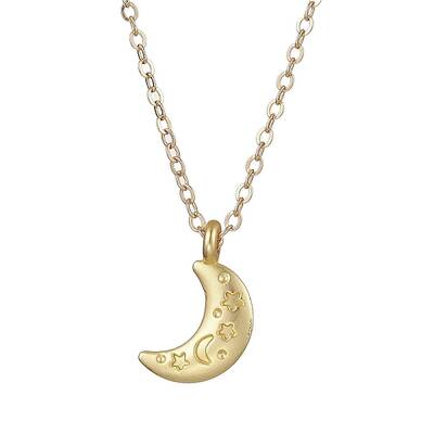 Moon Alloy with Brass Pendant Necklaces