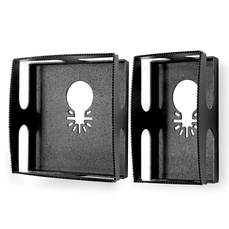 Stainless Steel Woodworking Square Hole Cutter, Drywall Oscillating Tool Outlet Box Cutter, Electrical Box Drywall Outlet Cut...