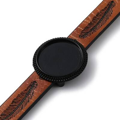 Alloy Flat Round Link Bracelet Settings fit for Cabochons
