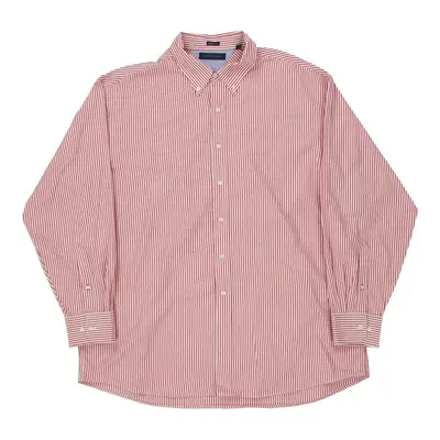 Tommy Hilfiger Striped Shirt - 2XL Red Cotton