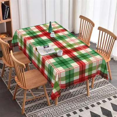 Merry Christmas Holiday Rectangle Tablecloth - Aperturee