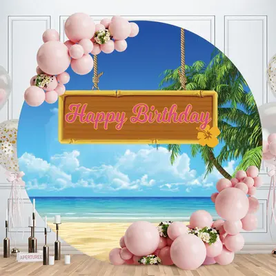 Aperturee Circle Gold Welcome Lasvegas Party Backdrop | Custom Circle Backdrop Birthday | Round Party Backdrop | Circle Backg...