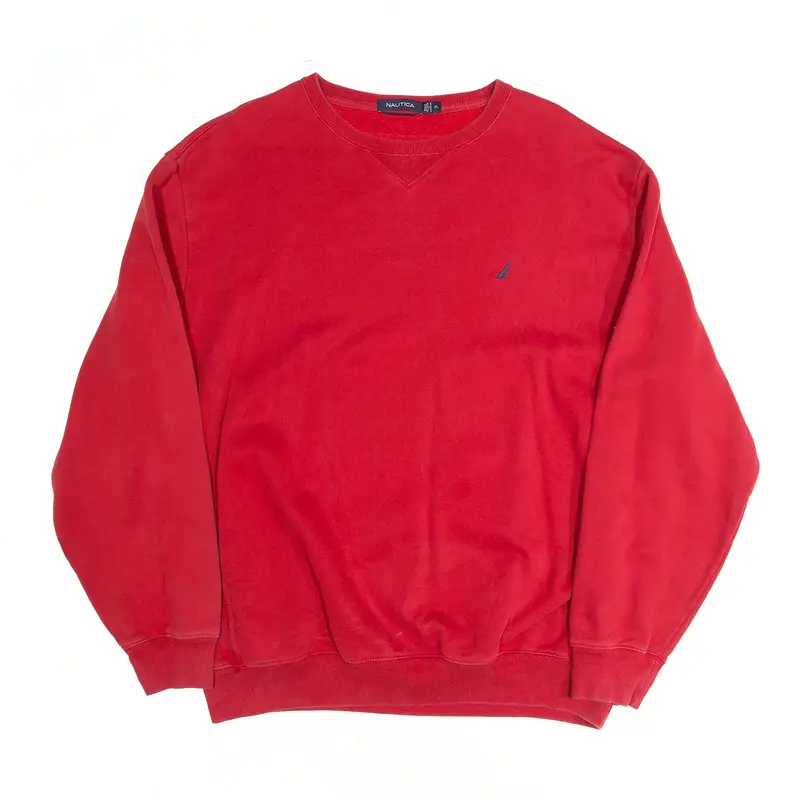 NAUTICA Embroidered Red Sweatshirt Mens XL