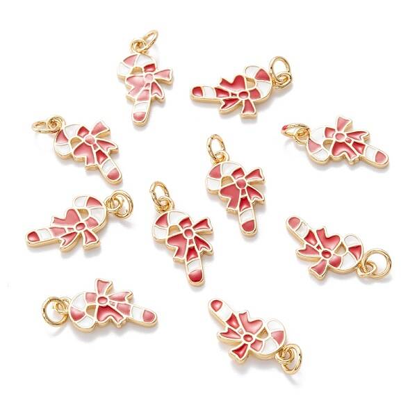 Real 18K Gold Plated Brass Enamel Pendants