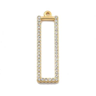 304 Stainless Steel Crystal Rhinestone Pendants