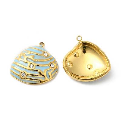 304 Stainless Steel Rhinestone Pendants