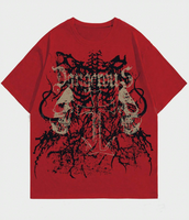 Vintage Y2K Affliction Grunge Punk Men Gothic - Style Skull And Cross Printed T-Shirt For Men Women, Top Menswear Streetwear ...