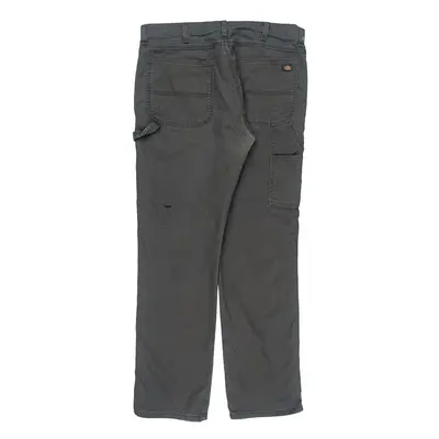 Flex Dickies Carpenter Trousers - 36W 33L Grey Cotton Blend | Size: 36″ waist