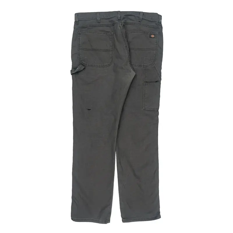 Flex Dickies Carpenter Trousers - 36W 33L Grey Cotton Blend | Size: 36″ waist