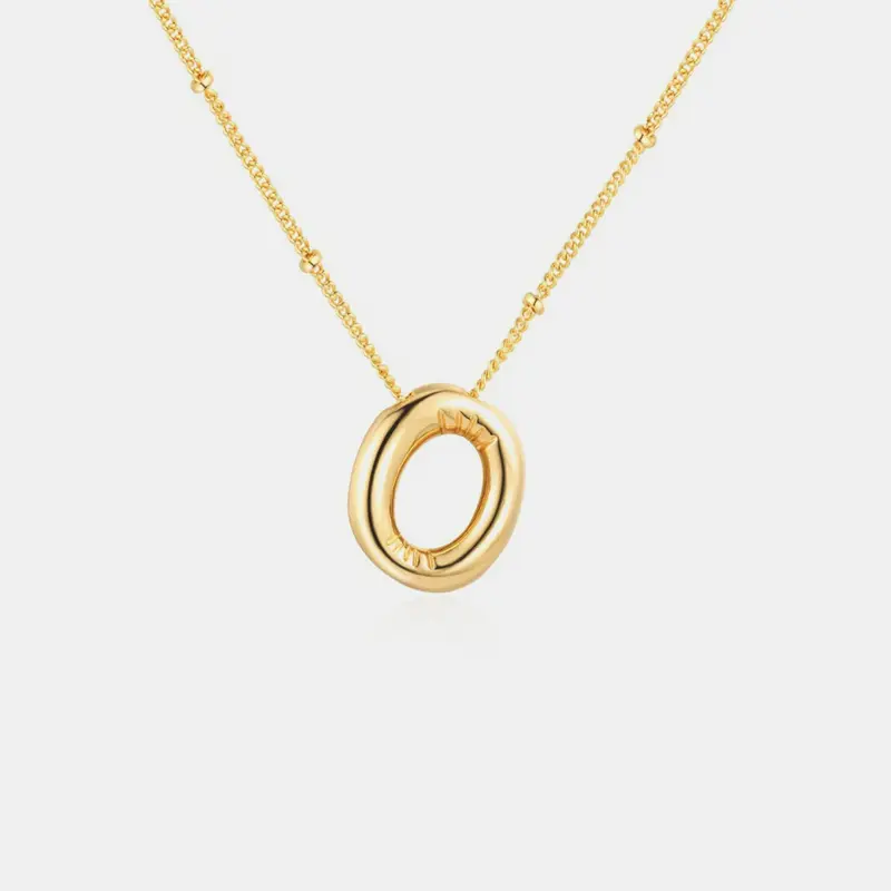 18K Gold Letter Pendant Necklace