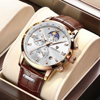 New upgrade Business Casual Watches Sun, Moon and Stars Gentlemen's Watches Multi-Function Watches Fashion Accessories Valent...