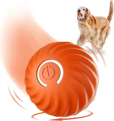 Interactive Dog Dog Balls, 2.7inMoving Dog Ball, Durable Motion Activated Automatic Rolling Ball , USB Rechargeable outdoor ...