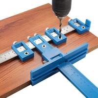 Cabinet Hardware Jig Tool - Adjustable Punch Locator Drill Template Guide, Wood Drilling Dowelling Guide for Installation of ...