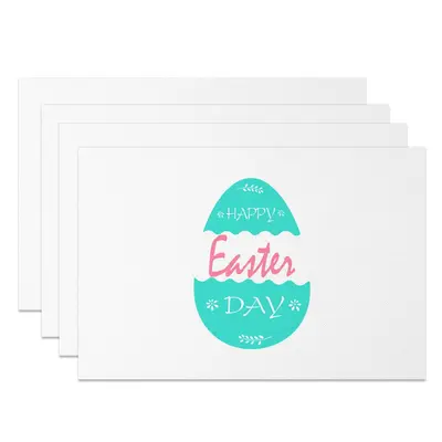 Aperturee Simple Green Broken Egg Easter Set Of 4 Placemats, 14x12 Inch, 15.8 USD, NYJY00427-S, placemats