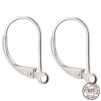 925 Sterling Silver Leverback Earring Findings