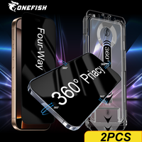 One Fish 360° Privacy Screen Protector 2 Pack, For iphone16/15/14/13, Up, Down, Left, Right Privacy,Anti-Fingerprint,Drop Pr...