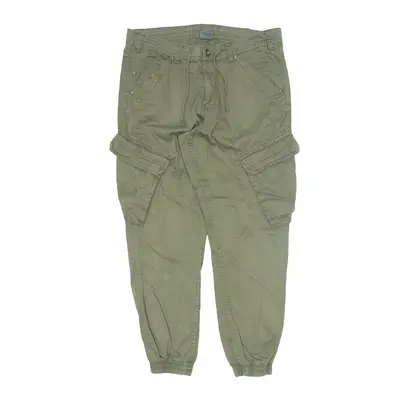 WATSONS Cargo Trousers Green Relaxed Skinny Mens W34 L27