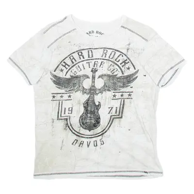 HARD ROCK CAFE Womens Band T-Shirt White S