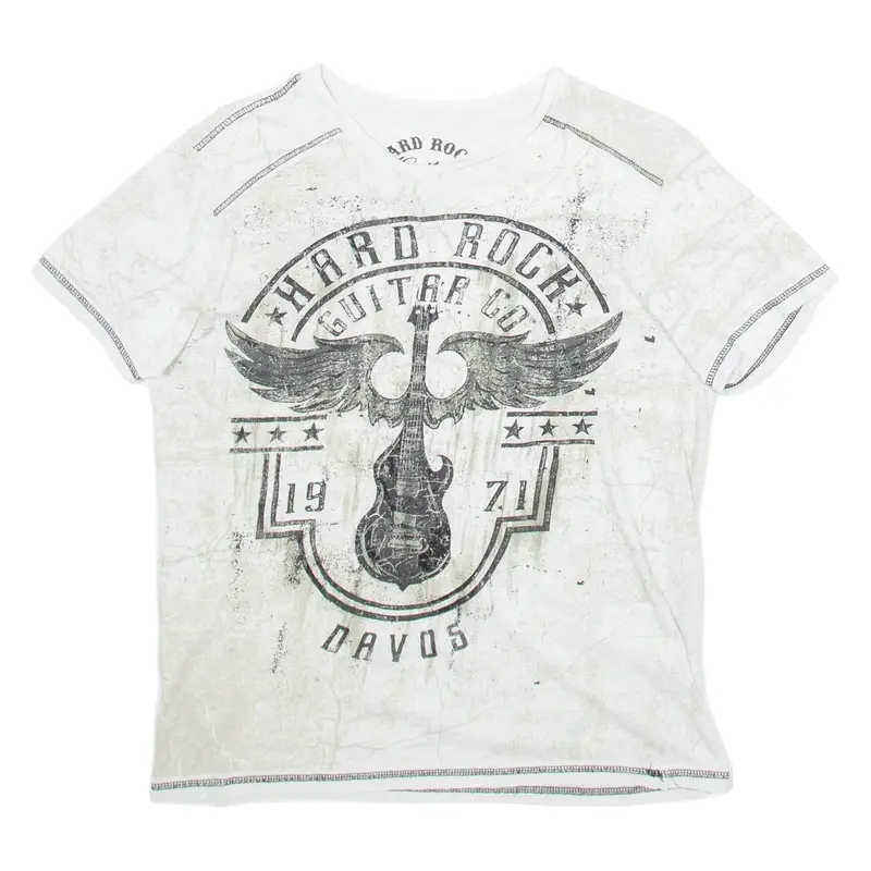 HARD ROCK CAFE Womens Band T-Shirt White S