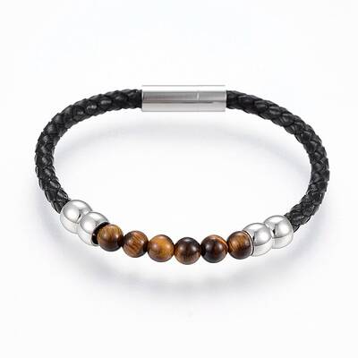 Braided Leather Cord Bracelets