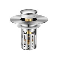 Bath Universal 2 - in - 1 Bathroom Sink Stopper, Pop - up with Anti - Clog Removable Fine - Mesh Stainless Steel Filter Baske...