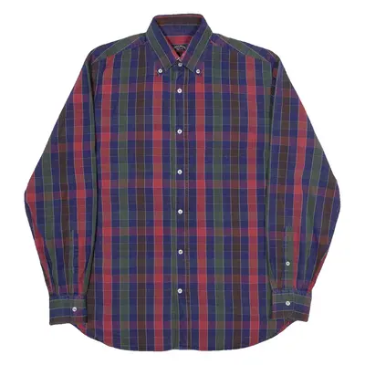 PAUL & SHARK Yachting Mens Shirt Red Check Long Sleeve L