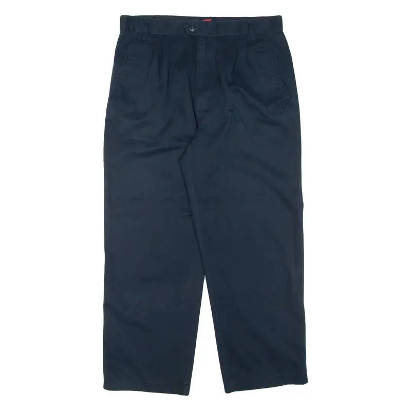 DUNLOP Mens Trousers Blue Regular Straight W34 L27
