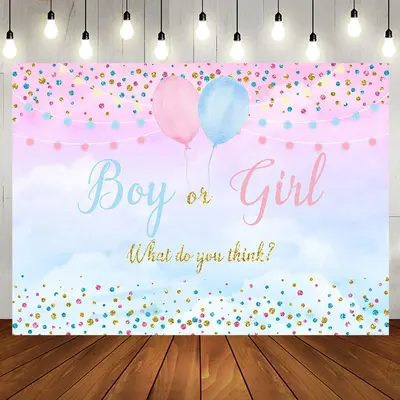 Boy Or Girl What Dou You Think Gender Reveal Backdrop
