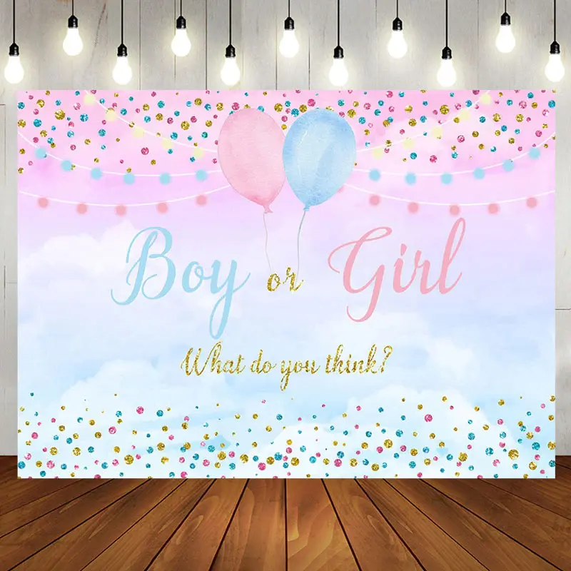 Boy Or Girl What Dou You Think Gender Reveal Backdrop