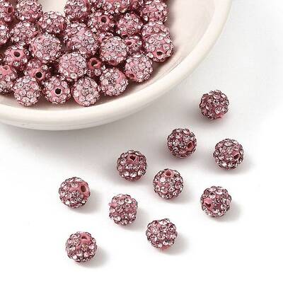 Polymer Clay Rhinestone Beads
