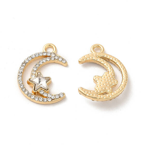 Rack Plating Alloy Crystal Rhinestone Pandants