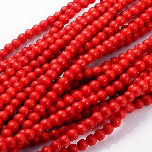 Synthetical Howlite Beads Strands