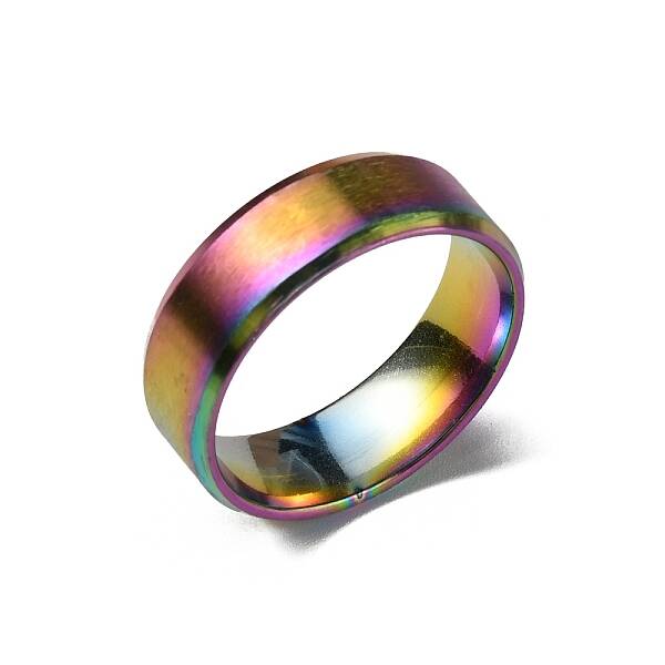 Stainless Steel Wide Band Finger Rings for Women Men