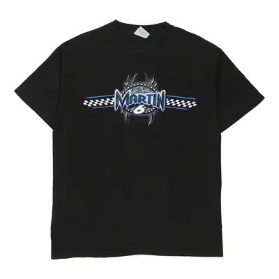 Mark Martin 6 Hanes Nascar T-Shirt - Large Black Cotton