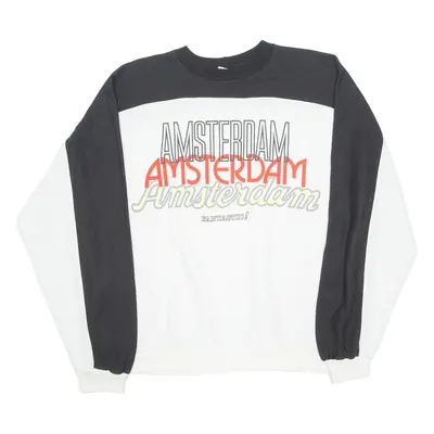 Amsterdam Mens Sweatshirt White XL