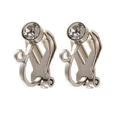 316 Surgical Stainless Steel Rhinestone Clip-on Earring Settings