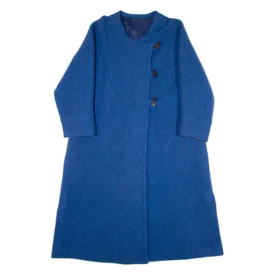 Womens Overcoat Coat Blue Knit L