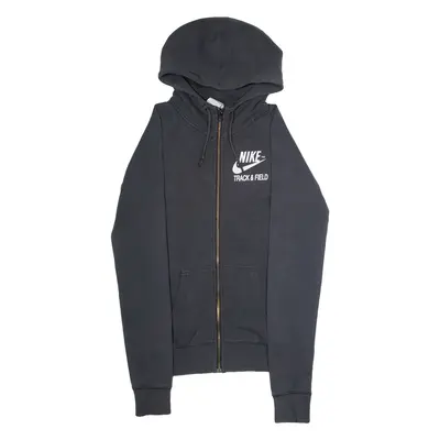 NIKE Track And Field Mens Grey Hoodie Full Zip S